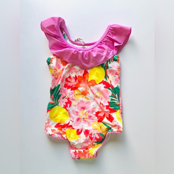 NWT Matilda Jane Luna Pink Hibiscus Swimsuit - Picture 8 of 11